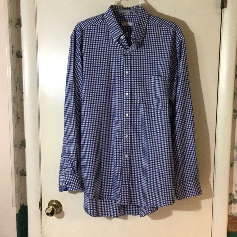 Izod button-down plaid shirt